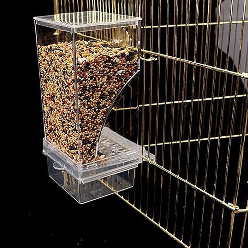 مغذي الطيور الأكريليكي بتصميم انزلاقي أوتوماتيكي مقاوم للتسرب وسهل التنظيف يقلل من هدر الطعام - Image 5